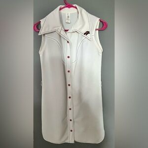 Vintage white go-go style dress small 
With buttons